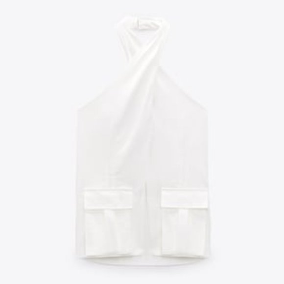 NWT ZARA OPEN BACK HALTER TOP SIZE M - Picture 4 of 4